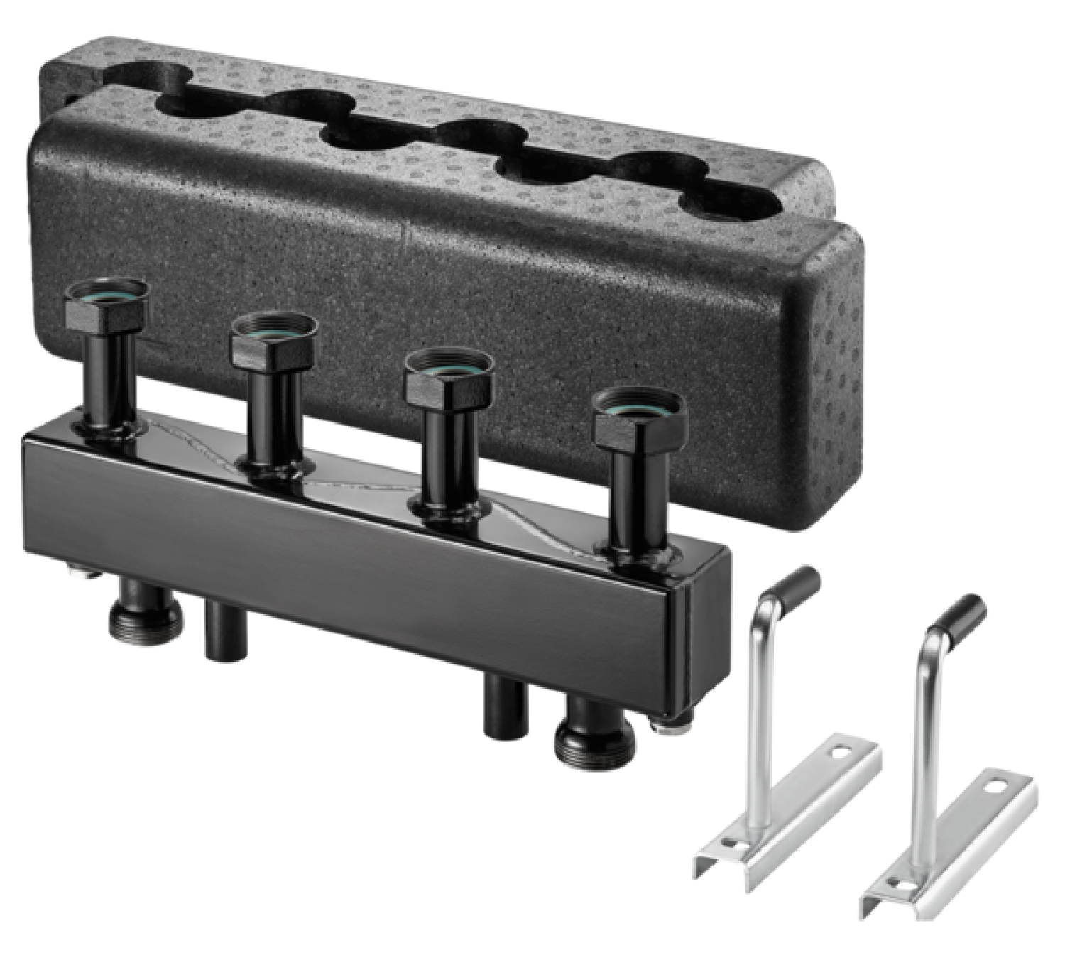 OVENTROP-Verteilerbalken für Regumat DN 25, für 6 Heizkreise, Stahl