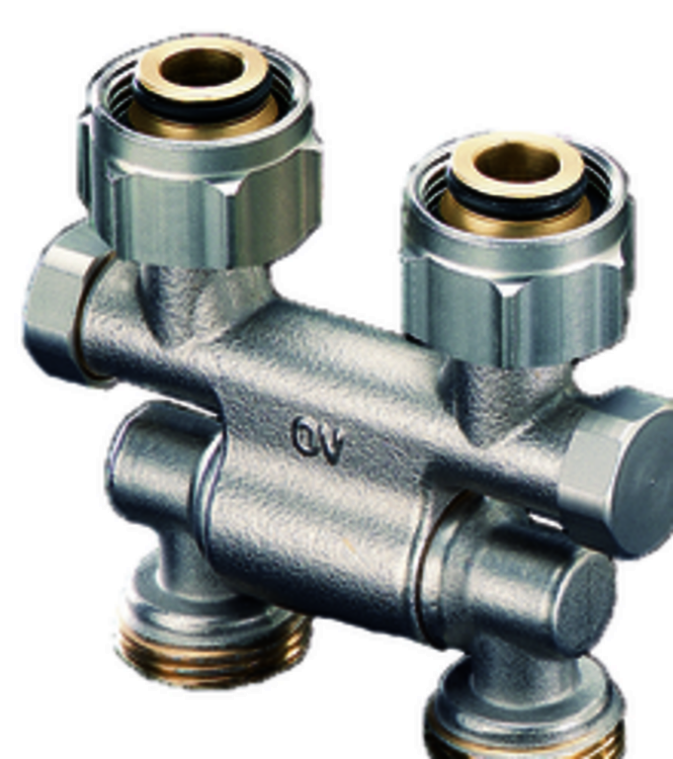 OVENTROP-Absperrverschraubung ZB "Multiflex F", schwenkbar, 3/4"ÜMx3/4"AG