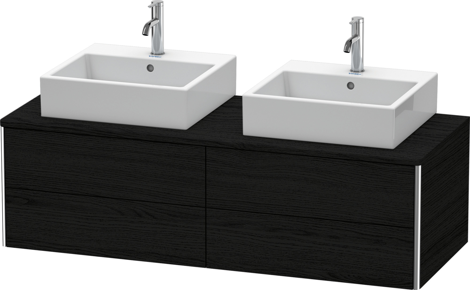 Duravit WT-Unterbau XSquare,4 Schubk.,wandh. 400x1400x548mm, Eiche Schwarz,
