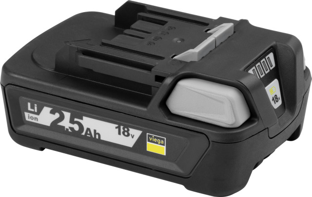 Viega Akku 18V Lithium-Ionen 2488.63 in 2.5Ah Kapazität Viega Akku 18V Lithium-Ionen 2488.63 in 2.5Ah Kapazität