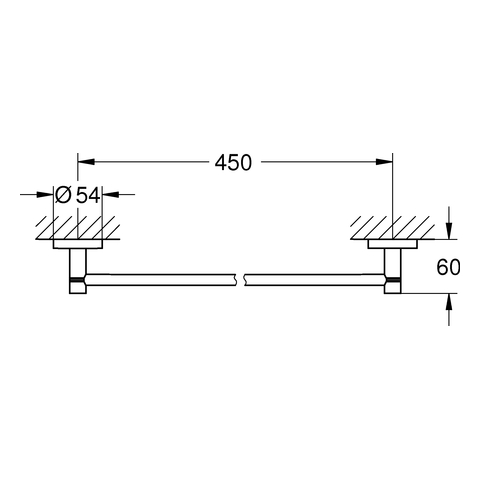 GROHE Badetuchhalter Essentials 40688_1 450mm Metall chrom