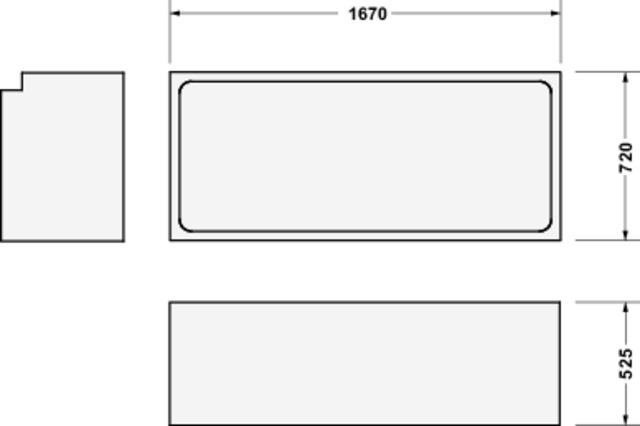 DU Wannenträger f.#700490 Duravit No.1 Badewanne 1700x750mm