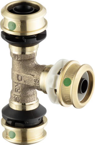 Viega T-Stück mit SC Raxofix DN10 5318.01 in 16mmxDN10x16mm Siliziumbronze
