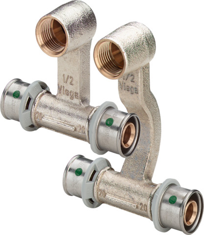 Viega Anschlussset mit SC Sanfix P 2173 in 16mm x G1/2 x 16mm Rg vernickelt