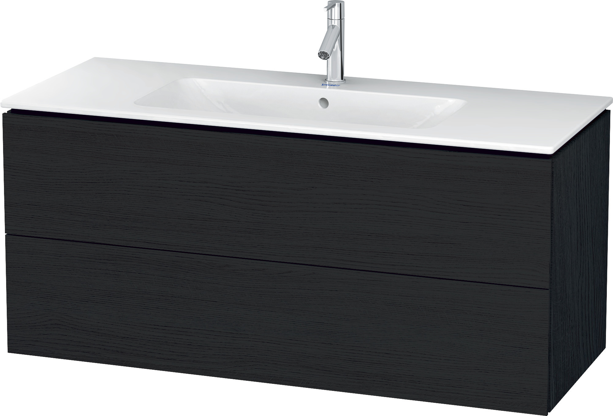 Duravit WTU wandh. L-Cube 481x1220x550mm 2 SchKa, f.233612, Eiche Schwarz