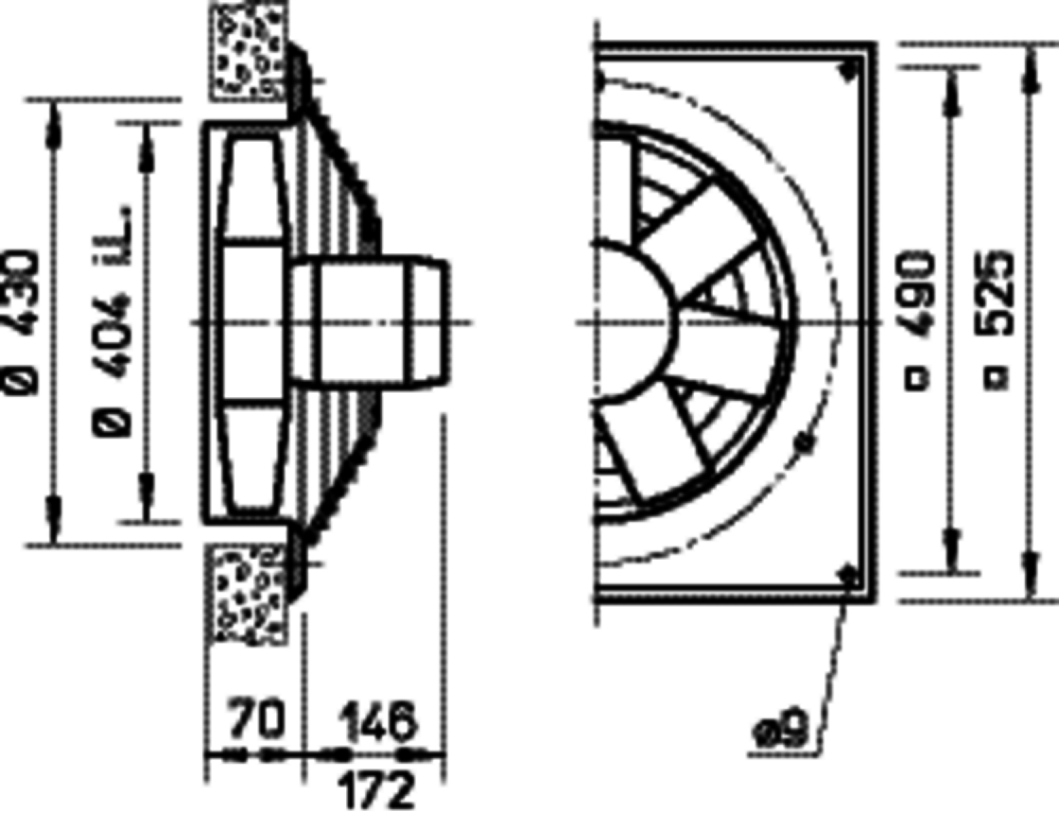Helios HQW EC 400 B Axialventilator EC 1-PH 50/60 Hz regelb.