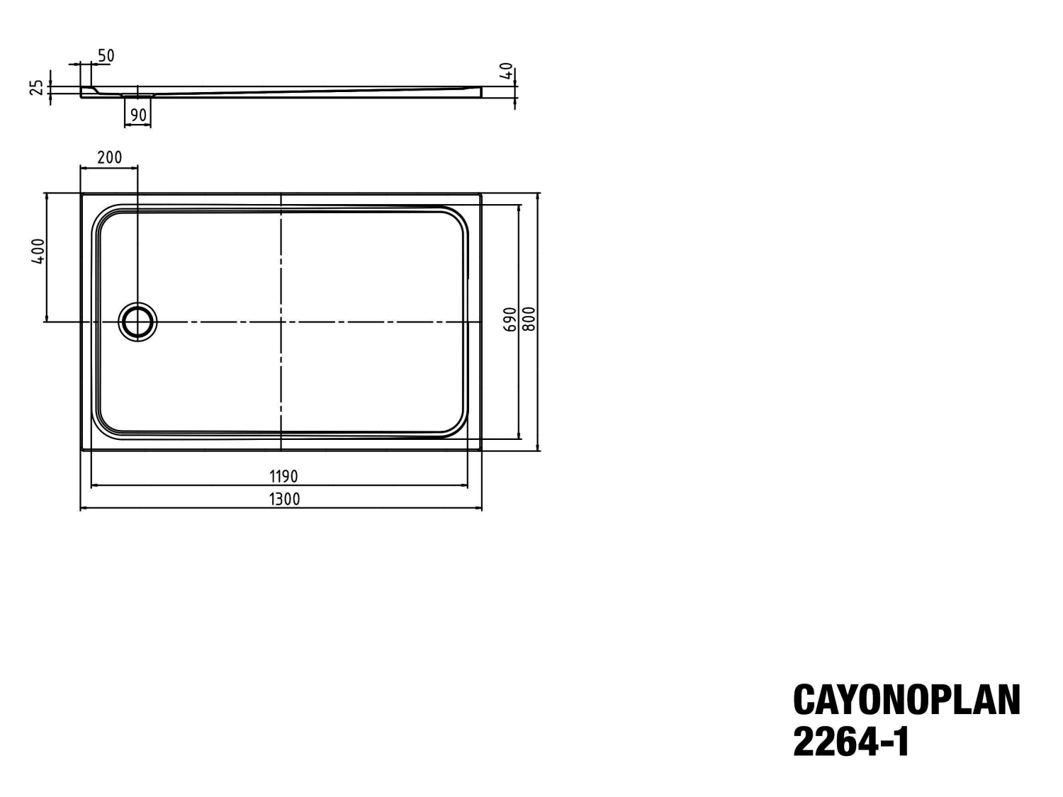 KA DW CAYONOPLAN Mod.2264-1,800x1300mm, alpinweiß,Invisible Grip