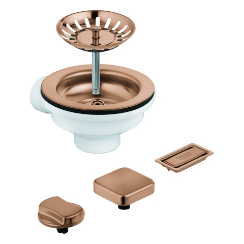 GROHE Spülen-Ablaufgarnitur 40996 mit Exzenter warm sunset gebürstet
