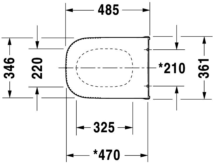 DU WC-Sitz D-Code ohne SoftClose Scharniere edelstahl, lang, weiß