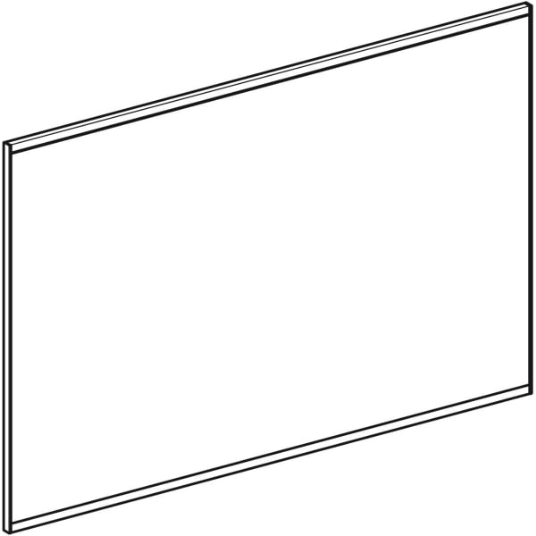 Geberit Option Plus LSP, eckig, direkte Bel. u. ind. Bel., 105x70x3,5cm, swm/alu elox