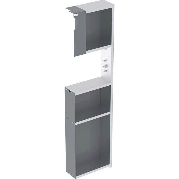 Geberit Auszug re. zu Monolith Sanitärmodul für Waschtisch: Aluminium gebürstet