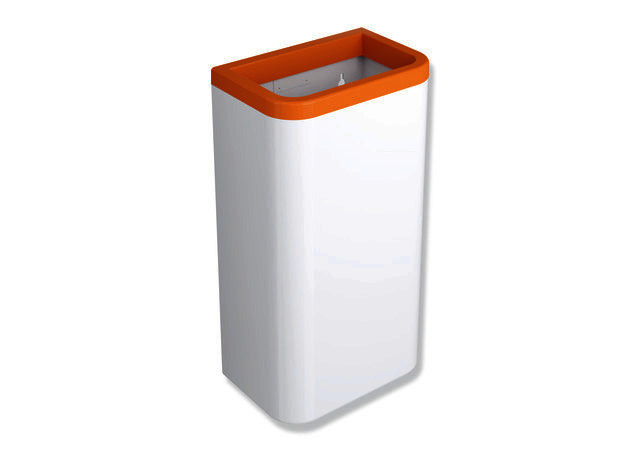 HEWI Papierabfallbehälter 25 l Korpus Fb 98, Rahmen orange