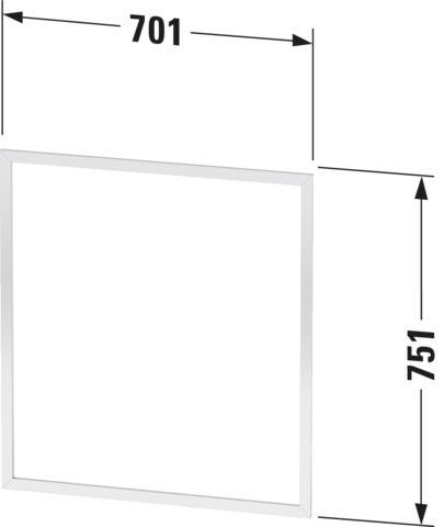 Duravit L-Cube E.ra 700x10x751mm, Weiß