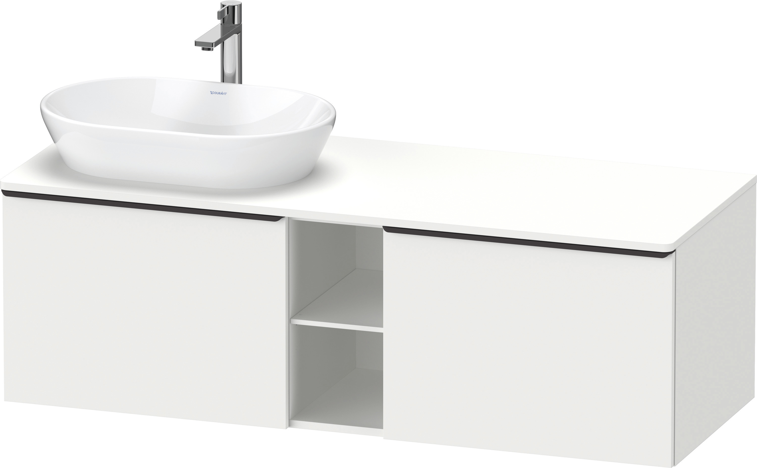 Duravit D-Neo,Kons-WTU,L,Az:2,Fä:2,Gr:D.Schw 1400x550x459mm,Wandh.Weiß Matt,Dekor
