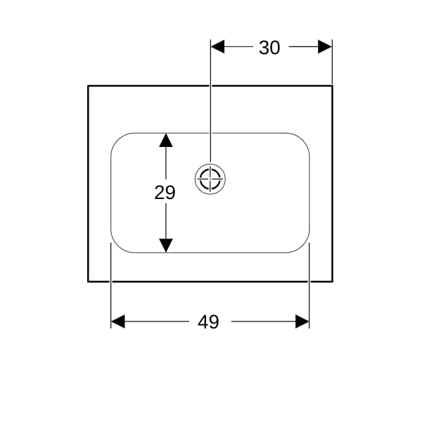 Geberit iCon Möbelwaschtisch 60x48cm ohne Hahnloch, ohne Ül., weiß, KeraTect