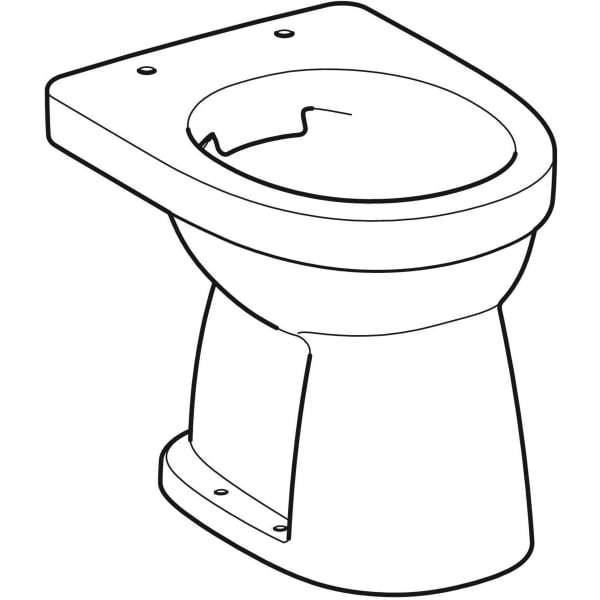 Geberit Renova Stand-WC Flachspüler Abg. vertikal, Rimfree, weiß, KeraTect