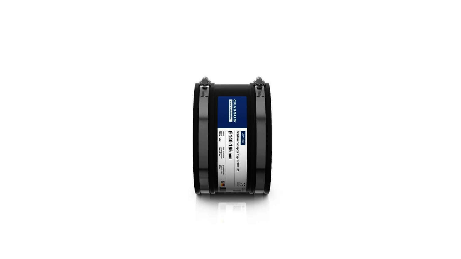 CR Schlauchadapter Typ 1 CDC 165 (140-165mm), bis 0,6 bar, EPDM / V2A