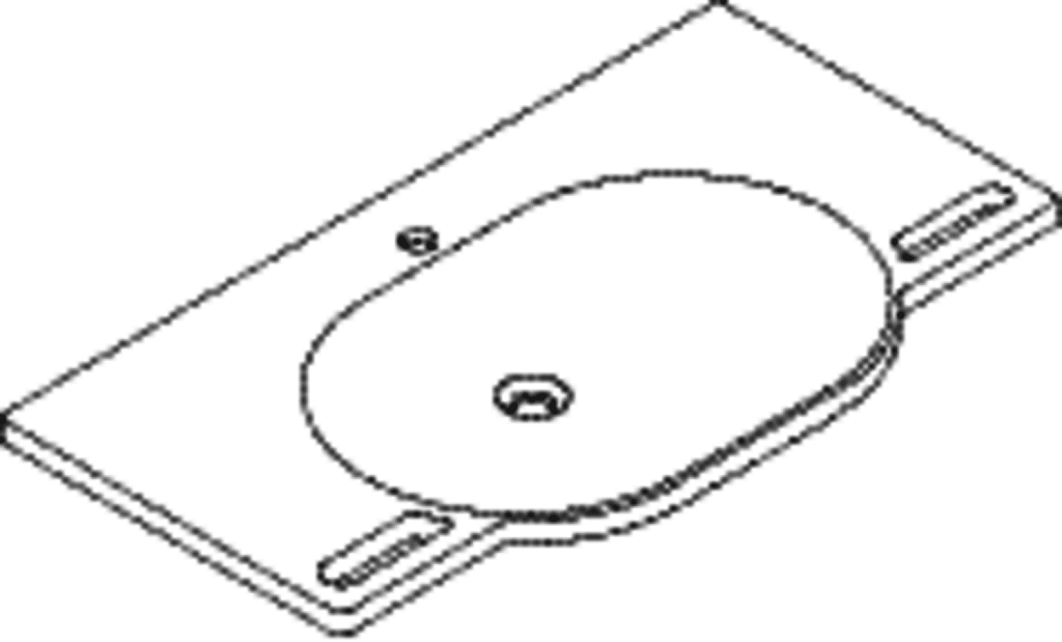 HEWI Waschtisch, B:1000mm, T:550mm, alpinweiß, ohne Überlauf, 1 HL