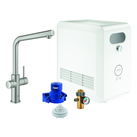 GROHE Starterkit GROHE Blue Professional 31347_3 L-Auslauf BT/WIFI supersteel GROHE Starterkit GROHE Blue Professional 31347_3 L-Auslauf BT/WIFI supersteel