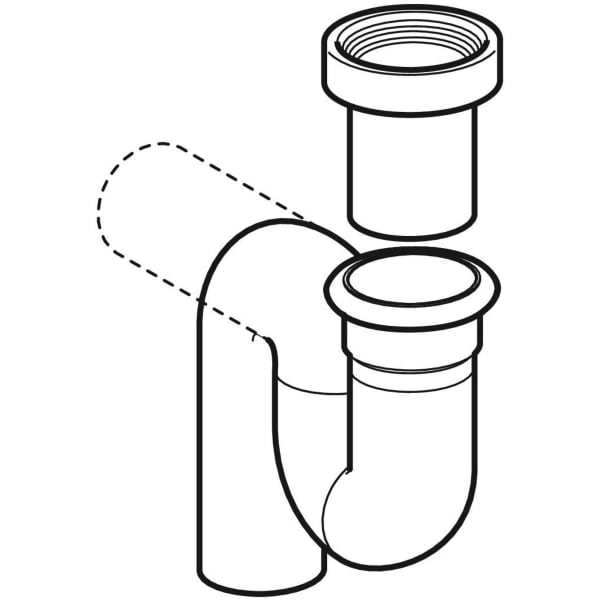 Geberit Geruchsverschluss für Hock-WC Abgang vertikal d110