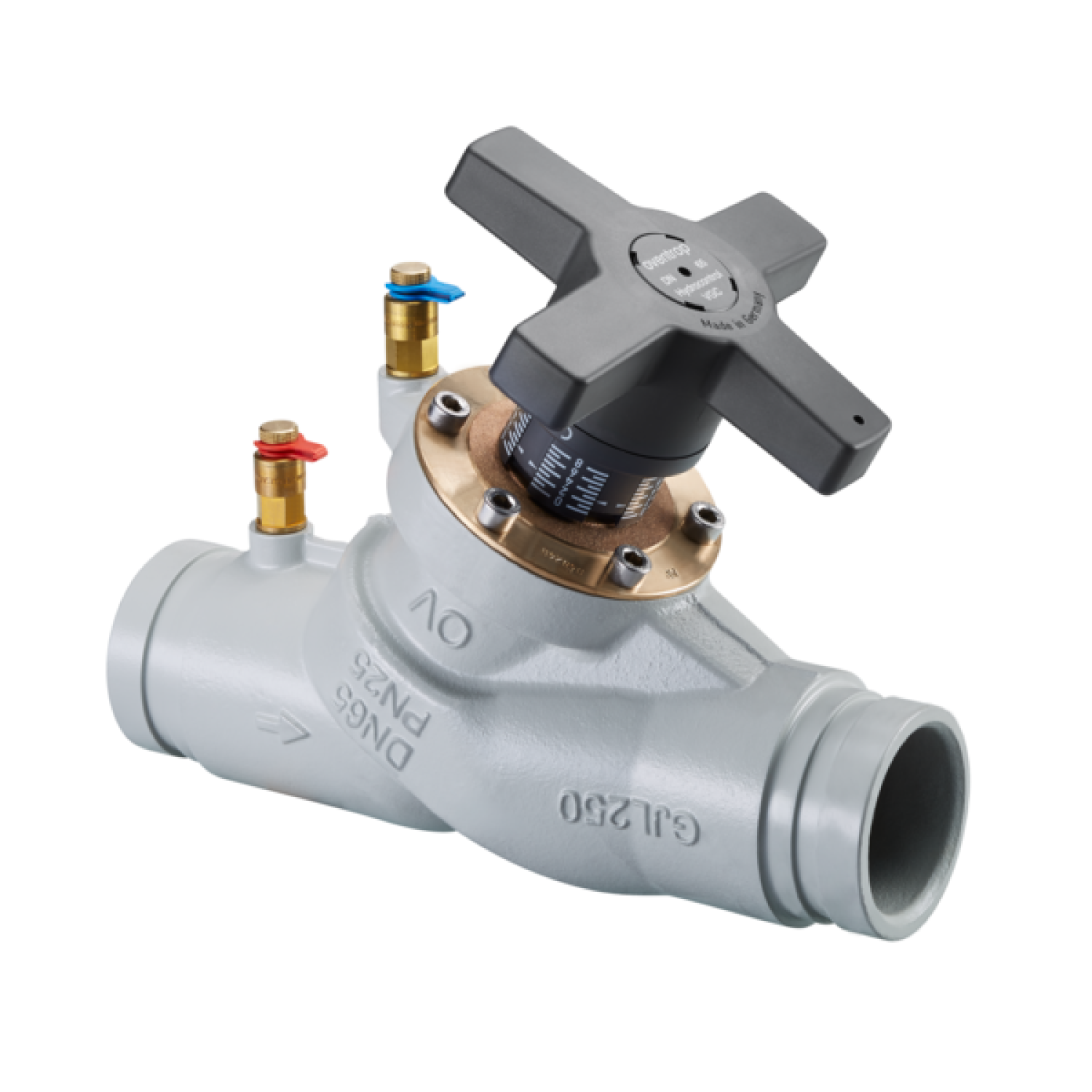 OVENTROP-Strangreg.Vent.Hydrocontrol VGC DN125 Rollnut-Anschluß 139.7mm,PN16,GG25