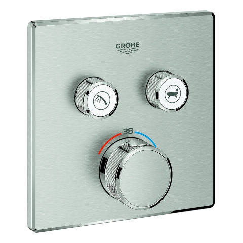 GROHE Thermostat Grohtherm SmartControl 29124 eckig FMS 2 ASV supersteel GROHE Thermostat Grohtherm SmartControl 29124 eckig FMS 2 ASV supersteel