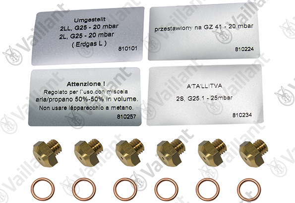 Vaillant Düsenwechselsatz, 6 Düsen-D 1,73 Vaillant-Nr. 200134