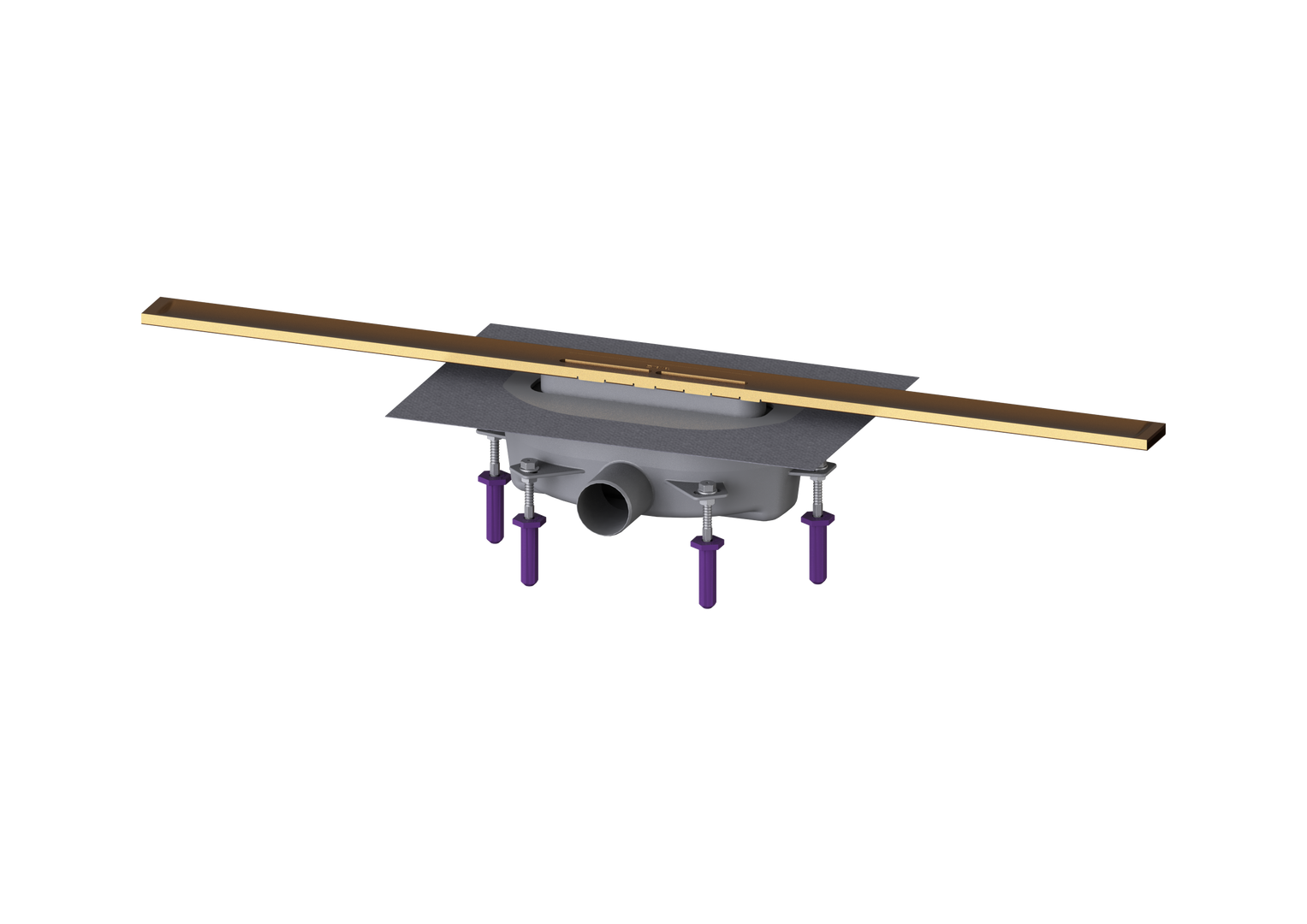 KESSEL-Duschrinne Linearis Infinity 90 L: 900 mm, DN 50, Bronze, gebürstet
