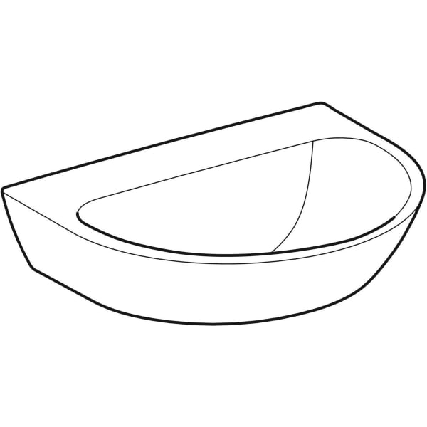 Geberit Renova Waschtisch, 60x48cm o. Hl., o. Ül., weiß