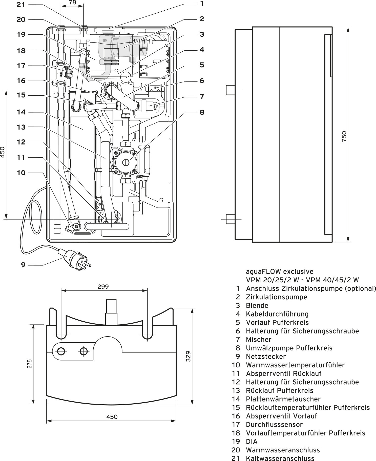 Vaillant Trinkwasserstation aguaFLOW exclusive VPM 40/45/2 W