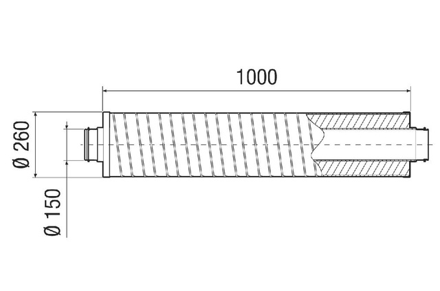 Maico Rohrschalldämpfer RSR 15/50-1 Schallschluckpackung 50 mm, DN 150