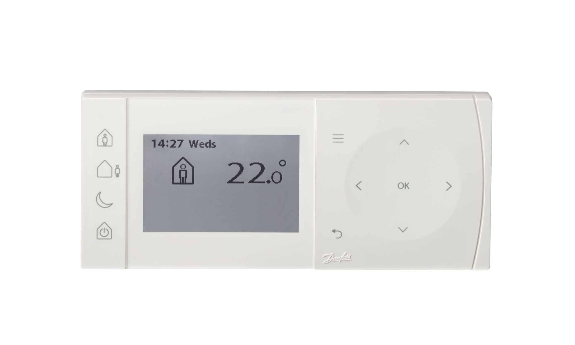 Danfoss progr. RaumthermostatTPOne RF Funksteuerung, 7-Tage-Programm, 2x1,5V