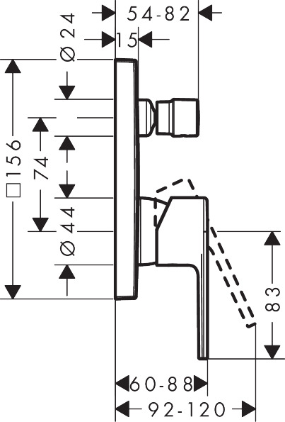 Hansgrohe Wannenmischer Unterputz Vernis Shape  Fertigset chrom Hansgrohe Wannenmischer Unterputz Vernis Shape  Fertigset chrom