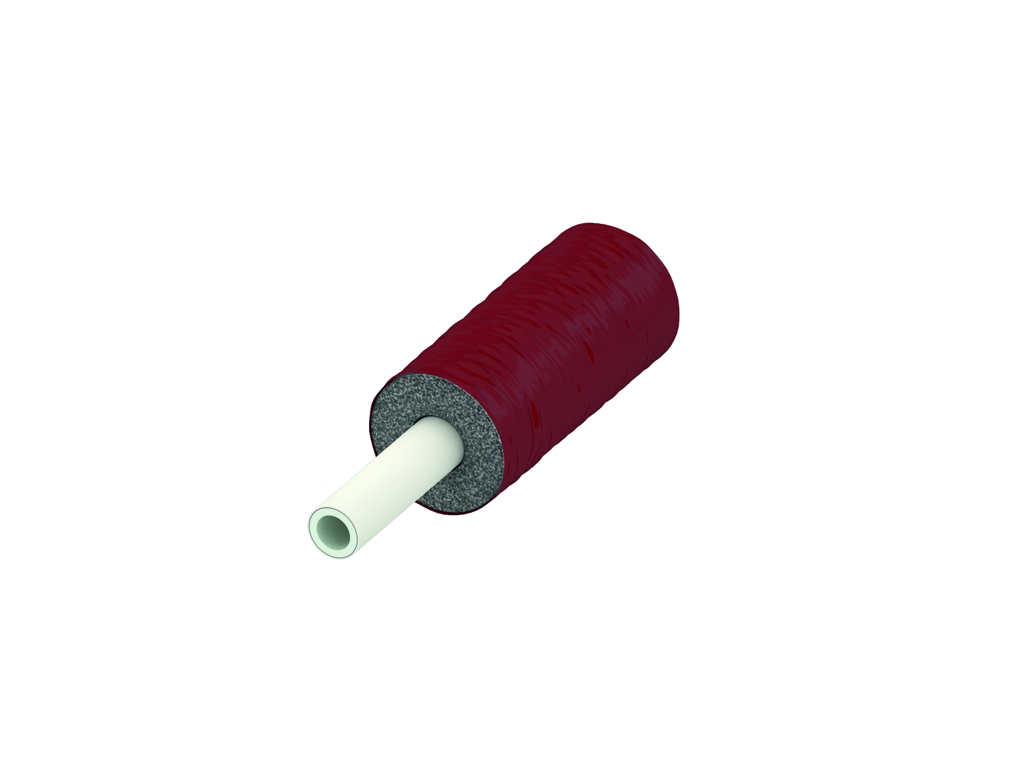 TECElogo Verbundrohr PE-RT/Al 25x2,5 vorgedämmt RS 13, rot, Rolle 25m