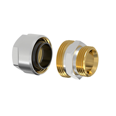 Flamco Schwarzrohradapter Plus DVGW f. Rohr 1/2" x G3/4a Eurokonus