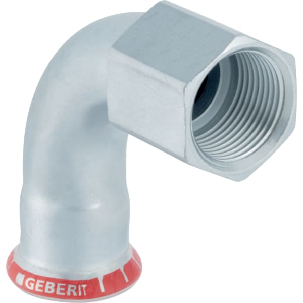 Geberit Mapress C-Stahl Übergangsbogen 90Gr mit IG d12-Rp3/8 verzinkt