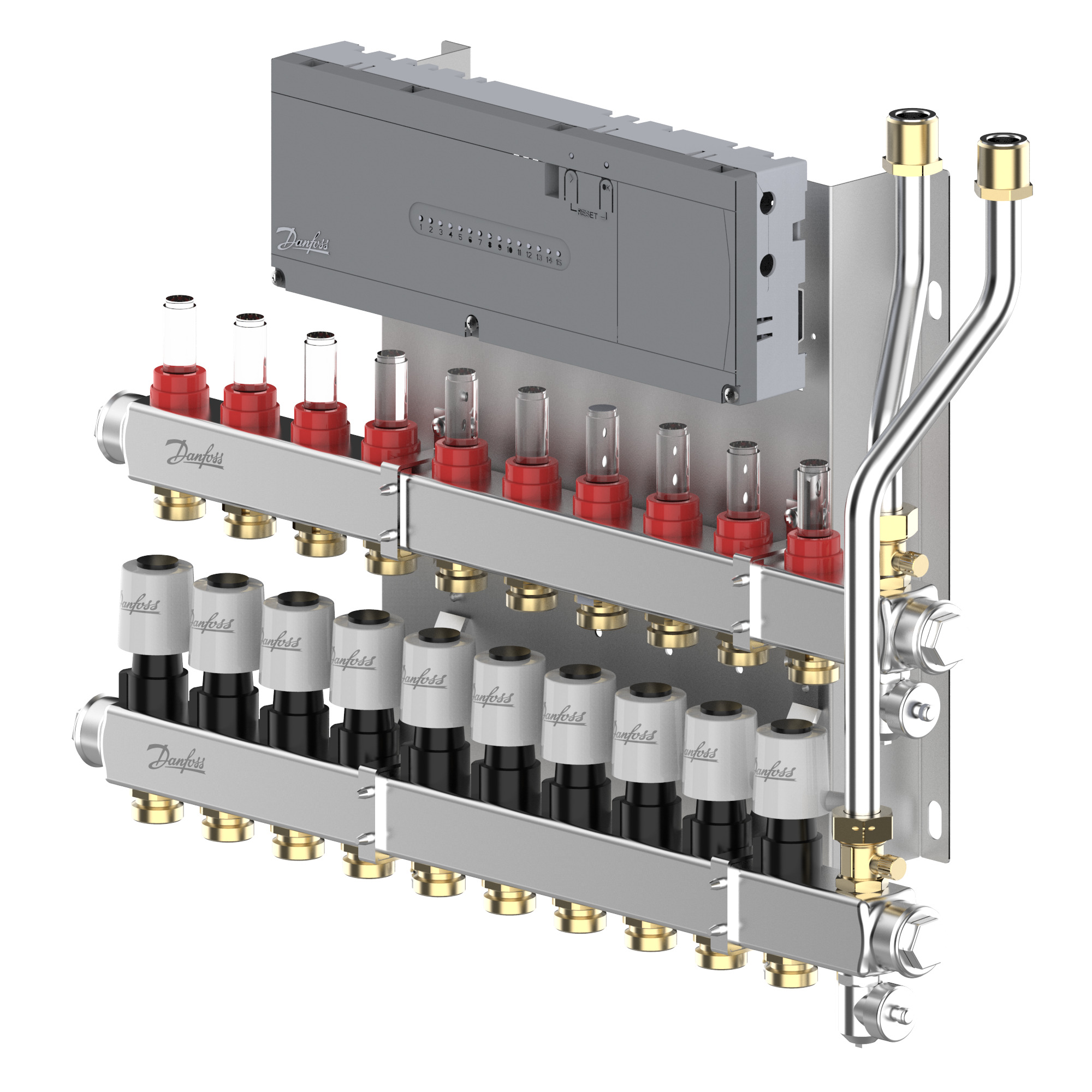 Danfoss Heizkreisverteiler Typ SGCi 10 HK u. Icon2 Hauptregler, TWA-A 230V