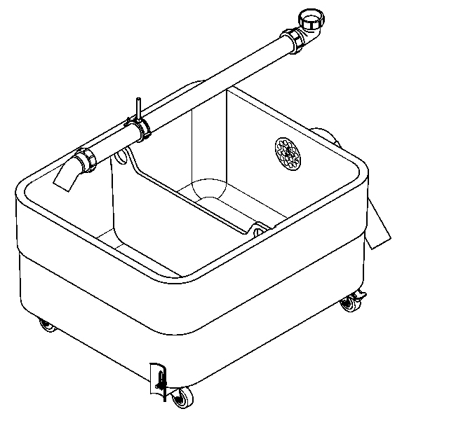 AR Schlammfangbecken, SIRIUS, MIRANIT, 660x370x550 mm, auf Rollen