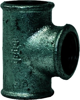 gebofittings Temperguss Gewindefittings 130 - T-Stück - 3/8", verzinkt gebofittings Temperguss Gewindefittings 130 - T-Stück - 3/8", verzinkt