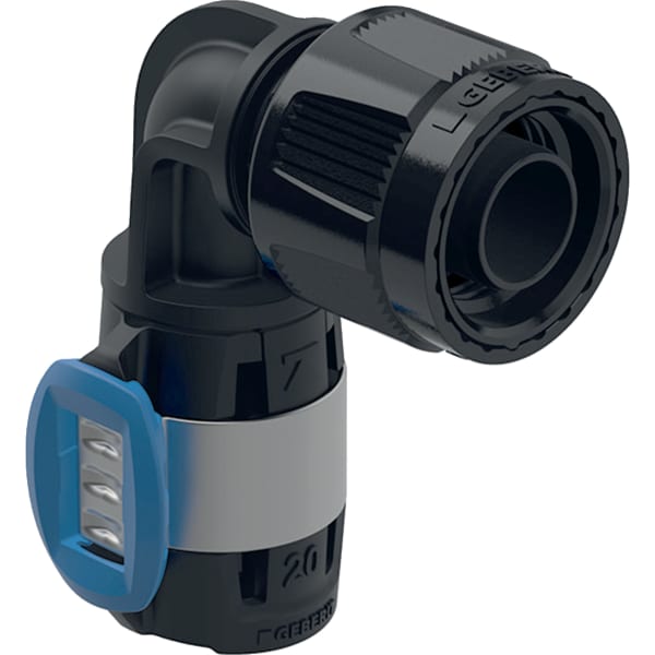 Geberit FlowFit Übergangswinkel 90Gr mit MasterFix PPSU d16-MF20