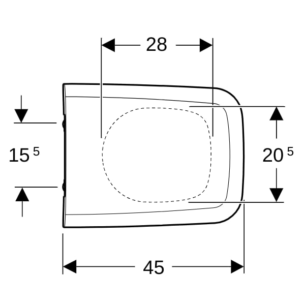 Geberit iCon WC-Sitz eckig, Bef. von oben mit Absenkautomatik, Quick Release, weiß
