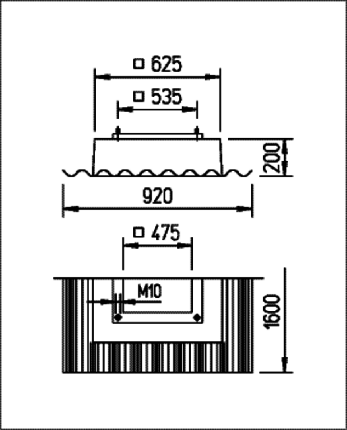 Helios WDS 355/400 Welldachsockel