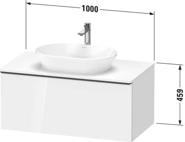 Duravit D-Neo,Kons-WTU,Ausz:1,Gr:Diam.Schwarz 1000x550x459mm,Wdh,Eiche Marm., Dekor
