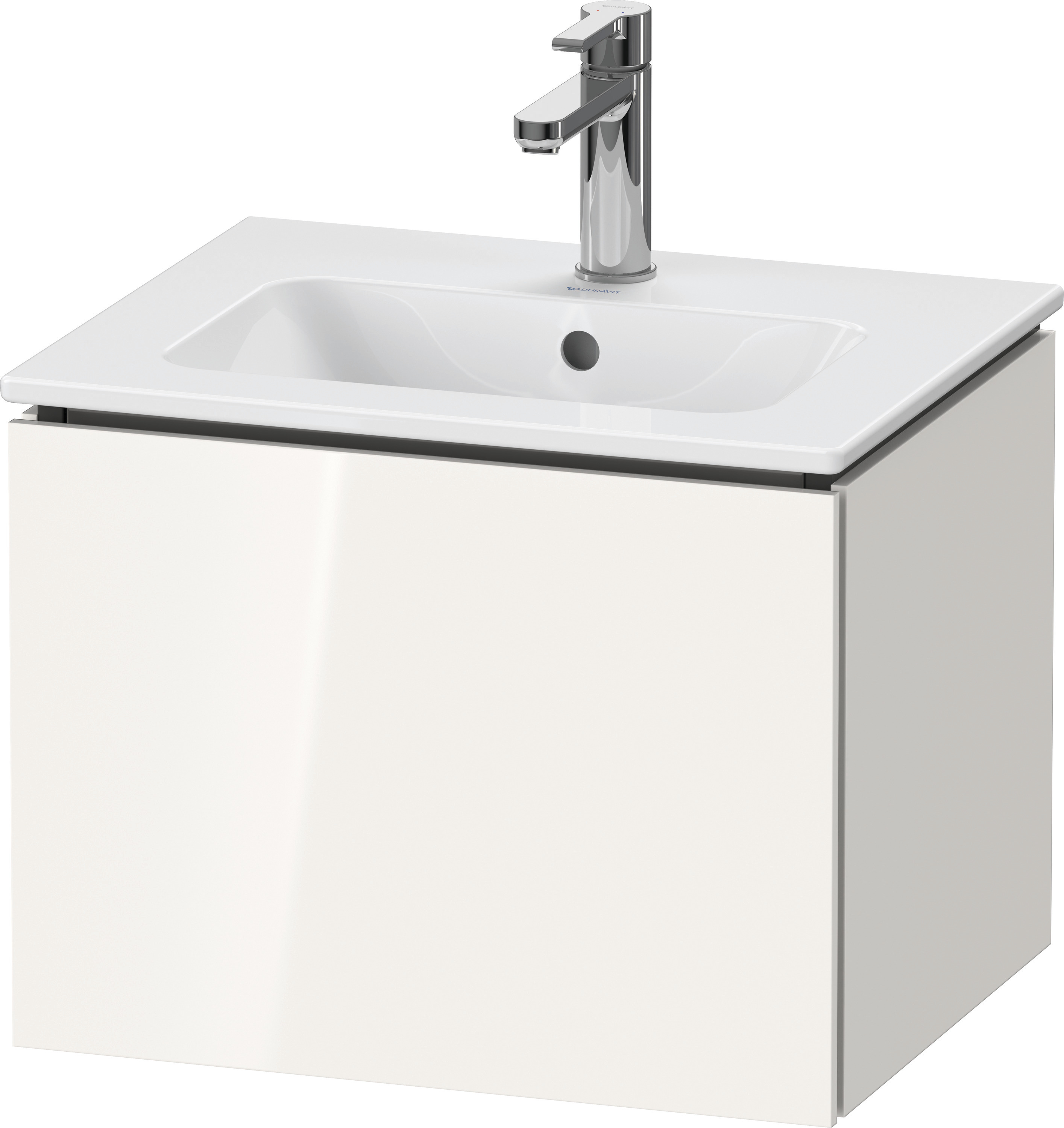 Duravit WTU L-Cube wandhängend, 1 Auszug 400x520x421mm, Weiß HGL