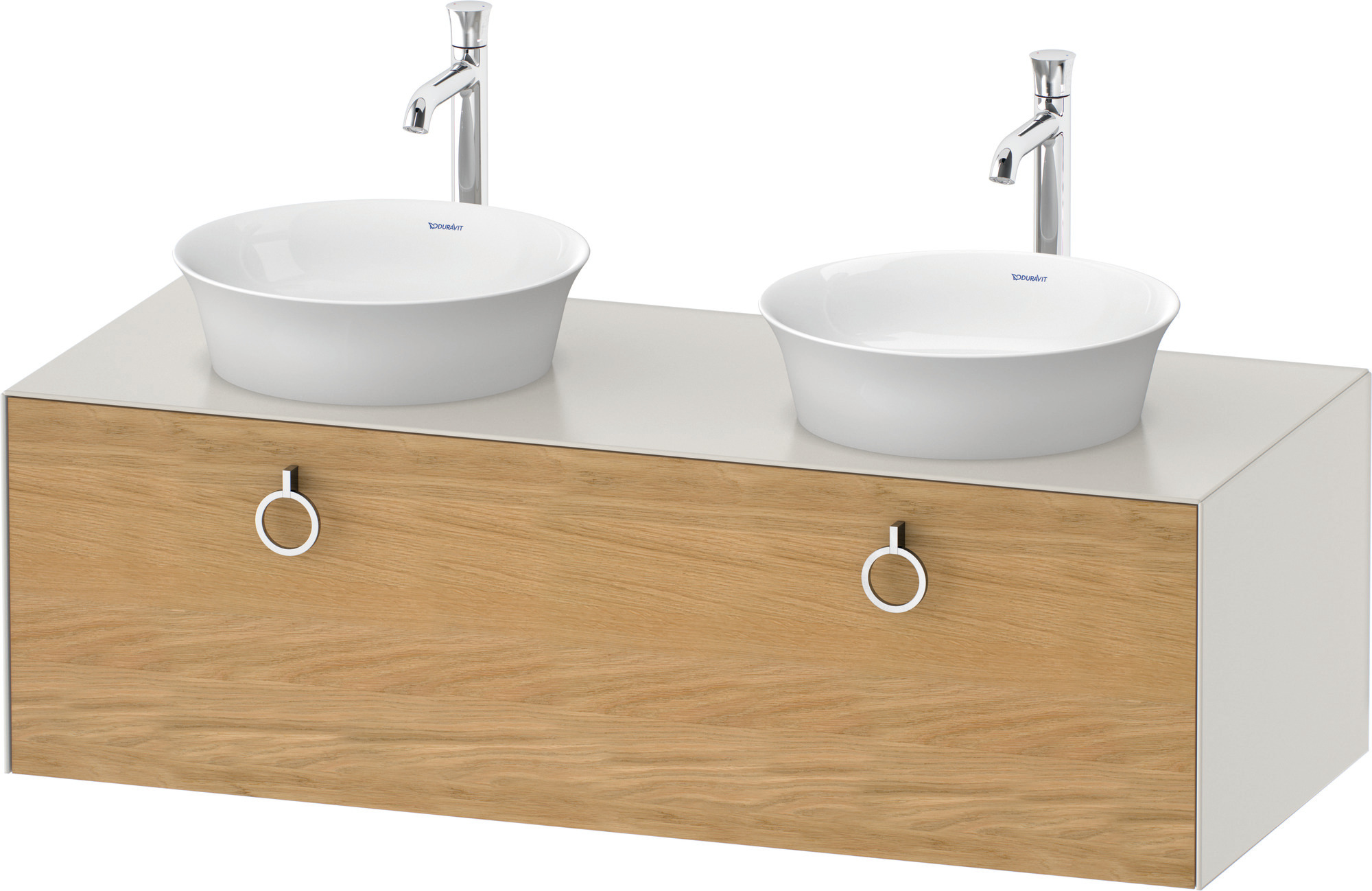 Duravit WTU wandh.White Tulip,1 Aus.,m.Griff Aus.b,408x1300x550,Eiche N.M./No.W.Sdm.