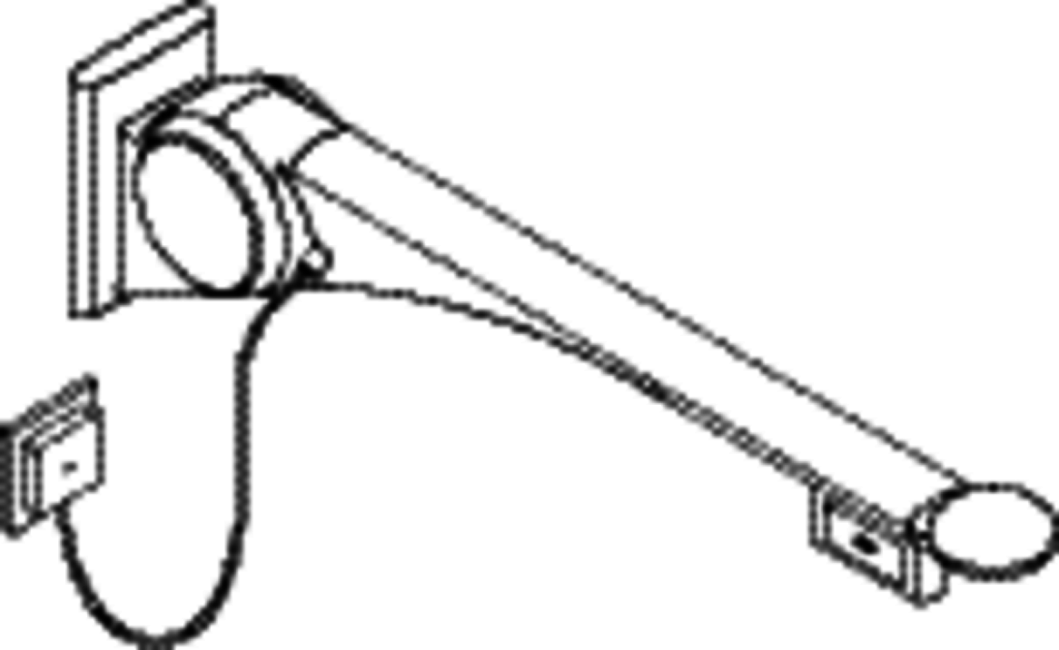 HEWI Stützklappgriff Premium,850 mm, li Spülausl.(E-Ausf.) weiß hgl.- weiß mt