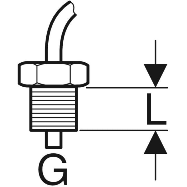 Geberit Temperatursensor mit Buchsenende extern, G1/2