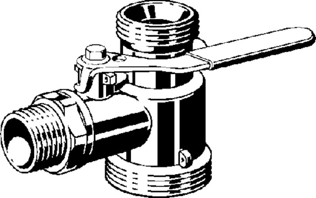 Viega Gaszähler-Kugeleckhahn G21113 in R1 x Rp1 Messing