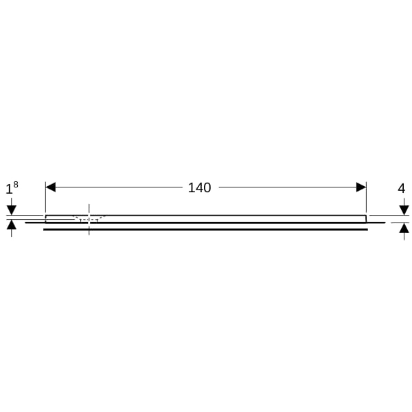 Geberit Olona Duschwanne 140 x 80 cm rechteckig, mit Dichtvlies, weiß matt