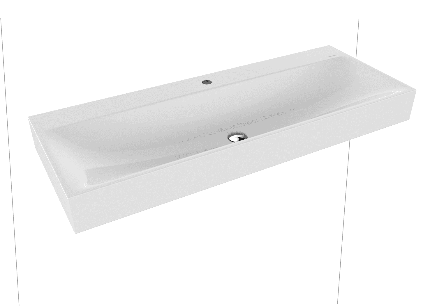 KA WB SILENIO WANDWASCHTISCH Mod.3046, 1200x460mm,alpinweiß,PEFF,AD,m. 1HL,oÜL